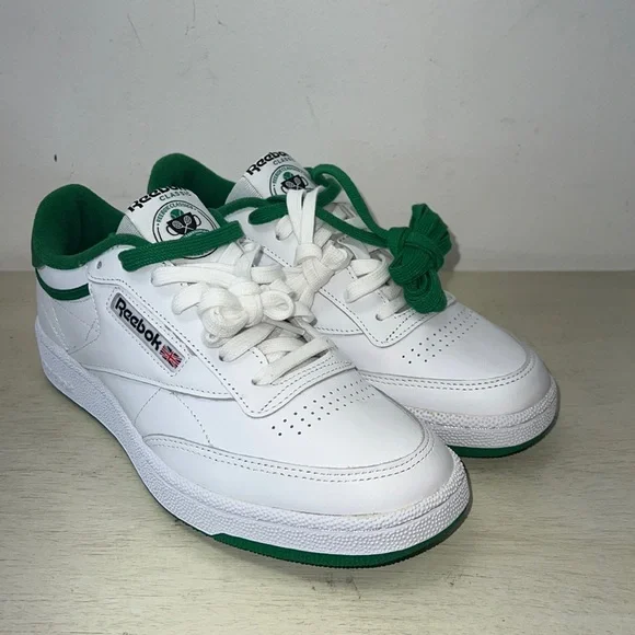 NWOB Men's Reebok Club C 85, White/Green [FX4765] Size 7Medium